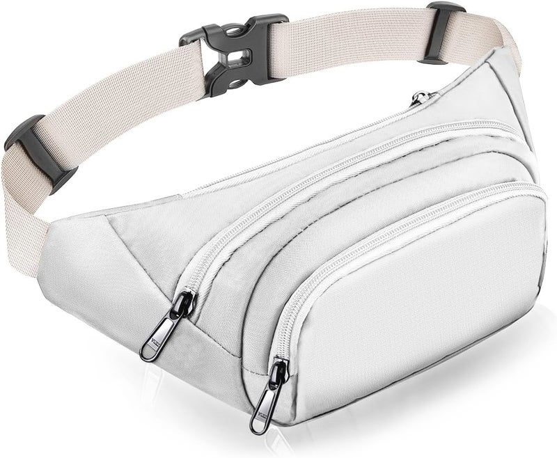 Syican Large Fanny Pack for Women Men - Waist bag with 3-Zipper Pockets, Gifts for Enjoy Sports Traveling Workout Casual Hands-Free crossbody bags Fits MAX 7.9'' iPad & 6.6'' Phone - Image 1